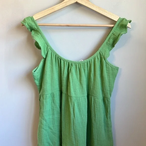NWT Marine Layer Jude Flutter Sleeve Dress - Jade Sheen Size M - Picture 5 of 7